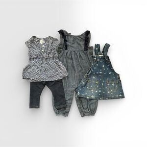 Bundle Kids Matching Denim - Blue and White
